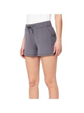 Lululemon On The Fly Short *Woven *2.5" Moonwalk Grey Size 4 Golf Summer Beach